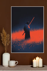 Deep Indigo Dream Poster | Samurai Warrior Poster