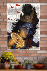 Divine Strategist Lord Krishna Wall Poster | God Posters