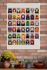 Heroes in Minimal Poster | Superhero Posters
