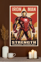 Iron Man Strength Through Technology Wall Poster | Superhero Posters