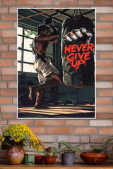 Never Give Up Poster | Gym and Motivational Quotes Posters