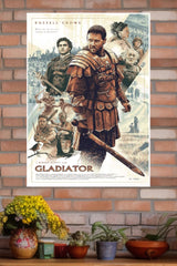 Russell Crowe Gladiator Vintage Artwork Poster | Hollywood Movies Posters