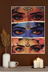 Shakti & Shiva Symbolic Eyes Art Poster | God Posters