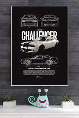 2018 Dodge Challenger SRT Hellcat Widebody Poster | Cars Posters