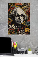 funky scientist Brains with Attitude Poster| Power full man Poster