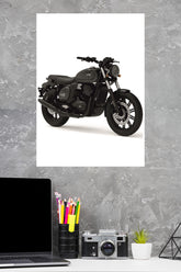 JAWA42 Matte Black–Retro Motorcycle Wall Poster | Bike Posters