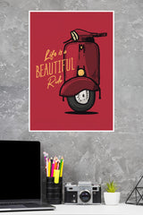 Life Is a Beautiful Ride Poster | Bike Posters