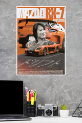 Midnight Streets Han's RX-7 Poster | Hollywood Movies Posters