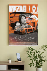 Midnight Streets Han's RX-7 Poster | Hollywood Movies Posters