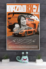 Midnight Streets Han's RX-7 Poster | Hollywood Movies Posters