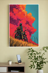 Ride Into the Storm Poster | Bike Posters