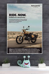 Ride Now–Embarkona New Journey Poster | Bike Posters