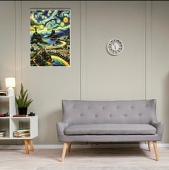 Brushstrokes of Rio Poster | Moon Light Sky Posters