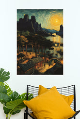 Dreaming of Rio Poster | Moon Light Sky Posters