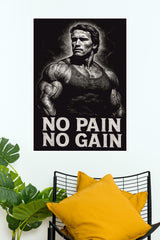 No Pain No Gain Poster | Gym and Motivational Quotes Posters