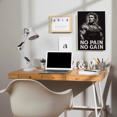 No Pain No Gain Poster | Gym and Motivational Quotes Posters