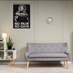 No Pain No Gain Poster | Gym and Motivational Quotes Posters