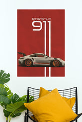 Porsche 911 GT3 RS(996) In White Poster | Cars Posters