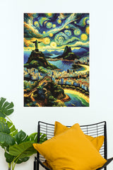 Starry Rio Poster | Moon Light Sky Posters