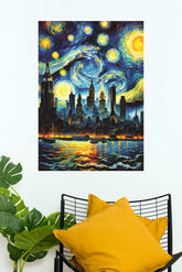 The Painted Copacabana Poster | Moon Light Sky Posters