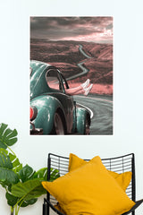 Volkswagen Beetle Blue Poster | Cars Posters