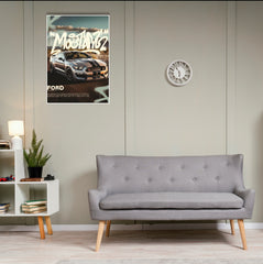 White Mustang Poster | Cars Posters