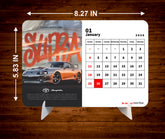 SUPER Car Collection Premium Table Desk Calendar