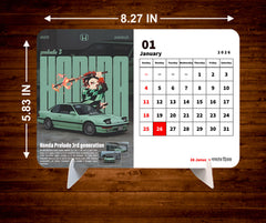 Car Collection Premium Table Desk Calendar