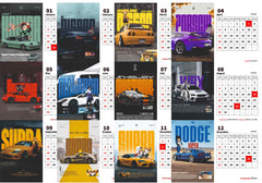 Car Collection Premium Table Desk Calendar