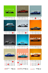 Luxury Car Collection Premium Table Desk Calendar