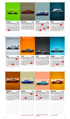 Luxury SUPER Car Collection Premium Table Desk Calendar