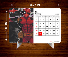 SUPER HERO Premium Table Desk Calendar