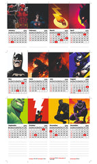 SUPER HERO Premium Table Desk Calendar