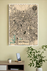 Sau Paulo Brazil Poster | Map Posters