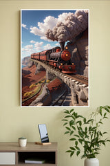 Scenic Skyline With Train Poster | Art Posters