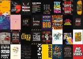 Self Motivation Wall Collage Kit - A4 Size Wall Posters Set
