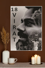 Smiling Virat Kohli Potrait Poster | Cricketers Posters | Sports Poster