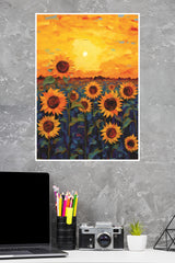 Sunflower Field Movie Poster | Moon Light Sky Posters