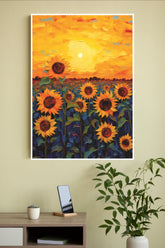 Sunflower Field Movie Poster | Moon Light Sky Posters