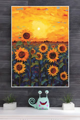 Sunflower Field Movie Poster | Moon Light Sky Posters