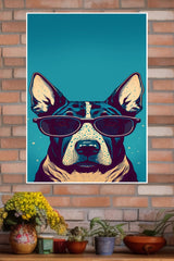 Swaggy Dog with Sunglasses Poster | Animal Posters