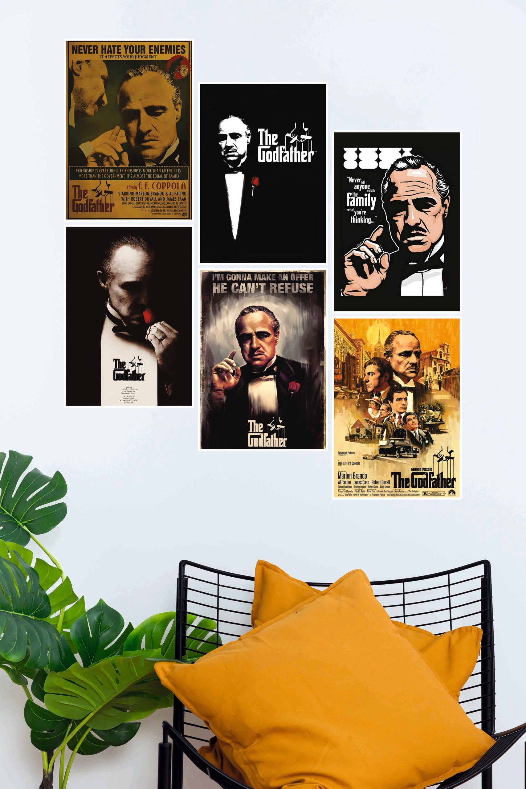 Thr Godfather Hollywood Movie Poster | Combo Wall Poster Set | Pack of 6 Posters