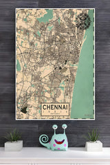 Tamil Nadu City Chennai Poster | Map Posters