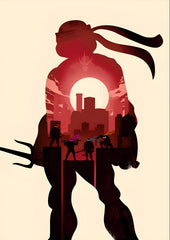 Teenage Mutant Ninja Turtles City Silhouette Poster (Game Poster)