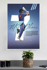 The 7 MS Dhoni Poster | Cricketers Posters | Sports Poster