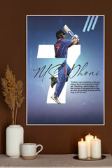 The 7 MS Dhoni Poster | Cricketers Posters | Sports Poster