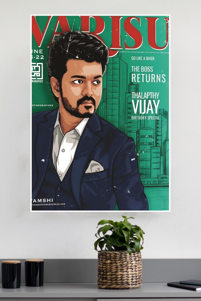 The Boss Return Vijar Thalapathy Varisu Movie Poster | Tollywood Posters