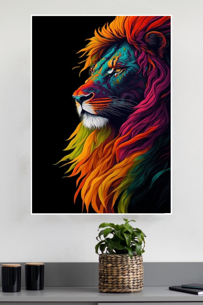 The King of Jungle Lion Poster | Animal Posters
