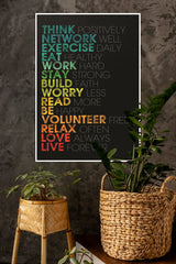 Think PosItively Live forever Poster | Gym and Motivational Quotes Posters