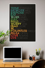 Think PosItively Live forever Poster | Gym and Motivational Quotes Posters